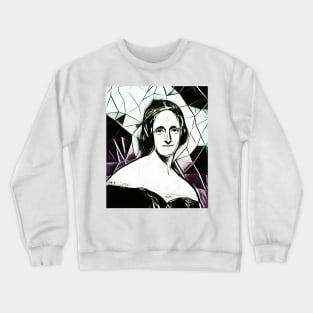 Mary Shelley Black and white Portrait | Mary Shelly Black and white artwork 5 Crewneck Sweatshirt